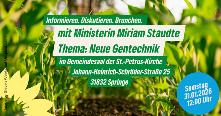 Brunch mit Ministerin Miriam Staudte: Grüne diskutieren über Neue Gentechnik