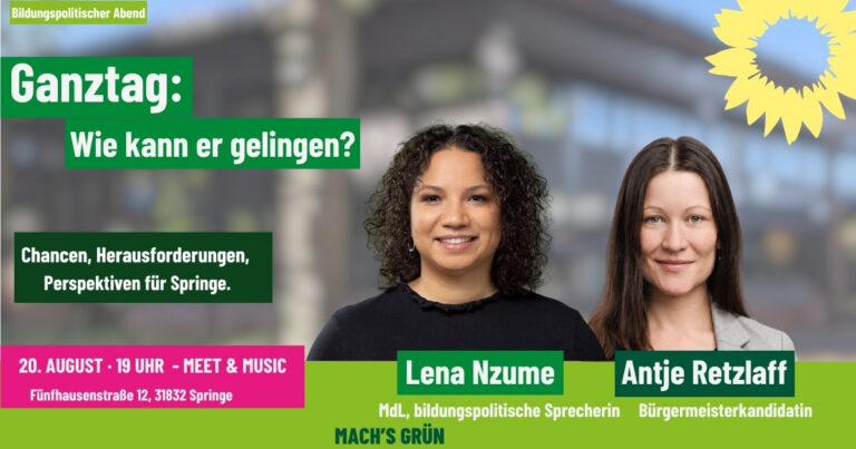 Bildungspolitischer Abend zum Thema Ganztag mit Lena Nzume